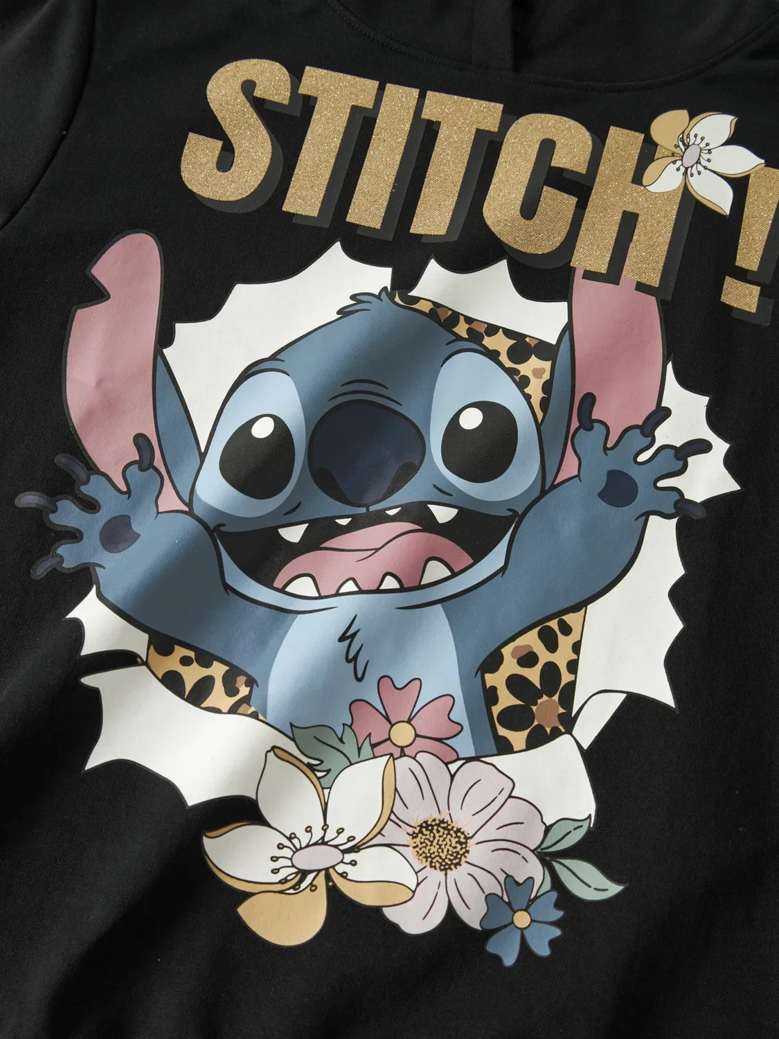 Толстовка Name It NKFJYNDA STITCH черного цвета — фото 3
