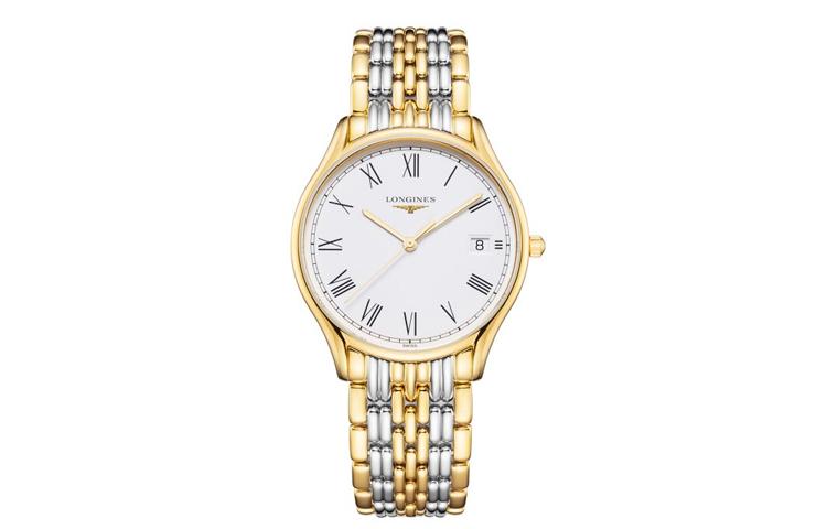 

LONGINES Часы Men's Lvya Collection Watch, White Dial with Medium Gold Strap