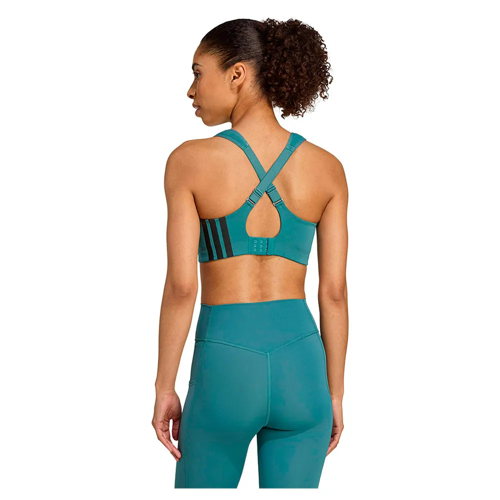 Спортивный бюстгальтер adidas Tlrd Impact Training High Impact Sports Bra, синий — фото 2