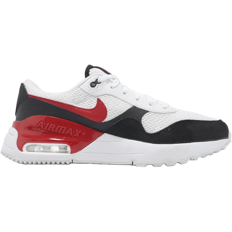 Кроссовки Air Max SYSTM с низким верхом, устойчивые к истиранию, для детей и подростков Nike, белый/красный — фото 2