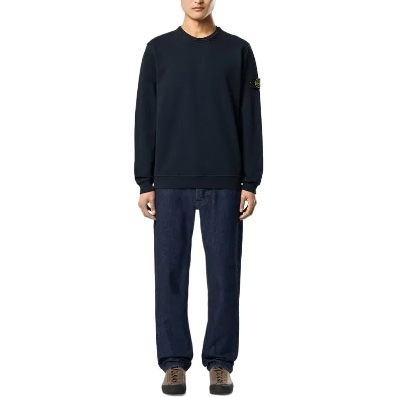 Свитшот с заплаткой crewneck STONE ISLAND, Navy Blue — фото 4