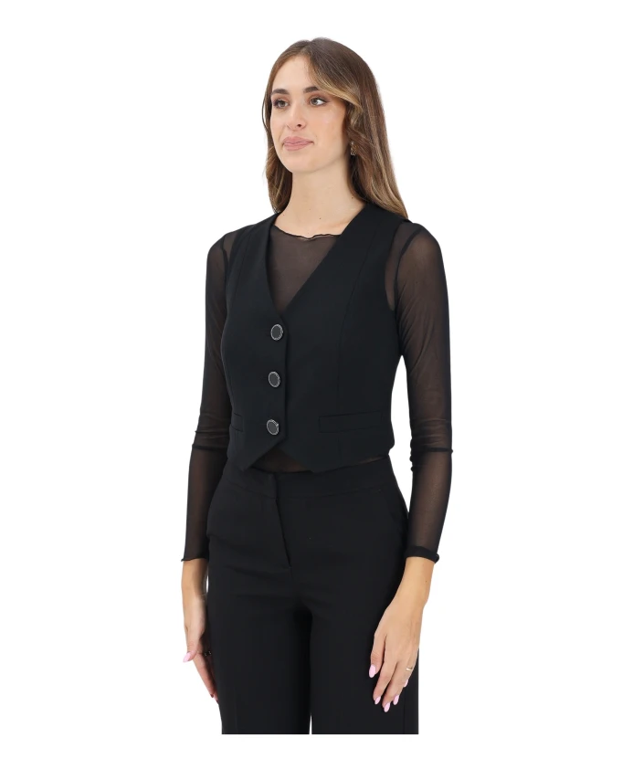 

Черный жилет из саржи Armani Exchange, черный