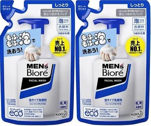 Набор для умывания Biore Foaming Facial Cleanser, 130 мл, 2 шт., синий
