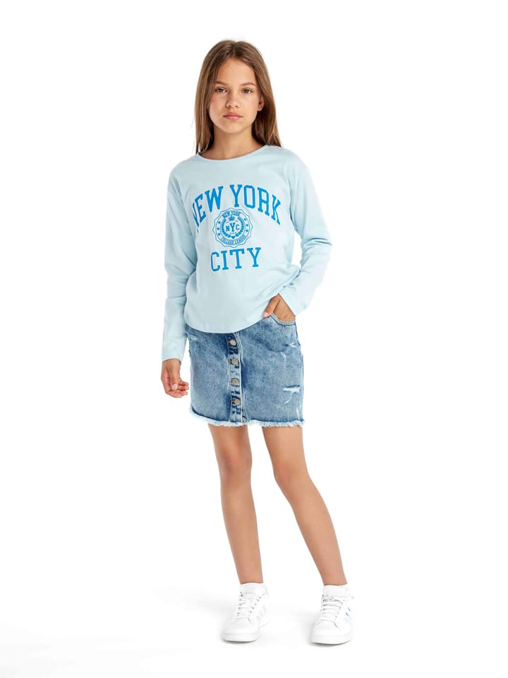 

Minoti Футболка с длинными рукавами светло-голубого цвета