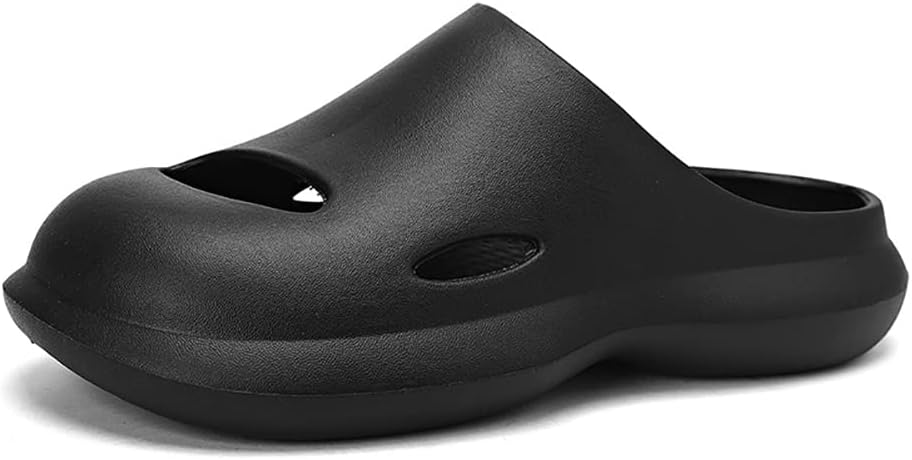 

Мужские и женские модные домашние тапочки, садовые и тапочки, легкие, для пары, унисекс Tsuukuie, черный