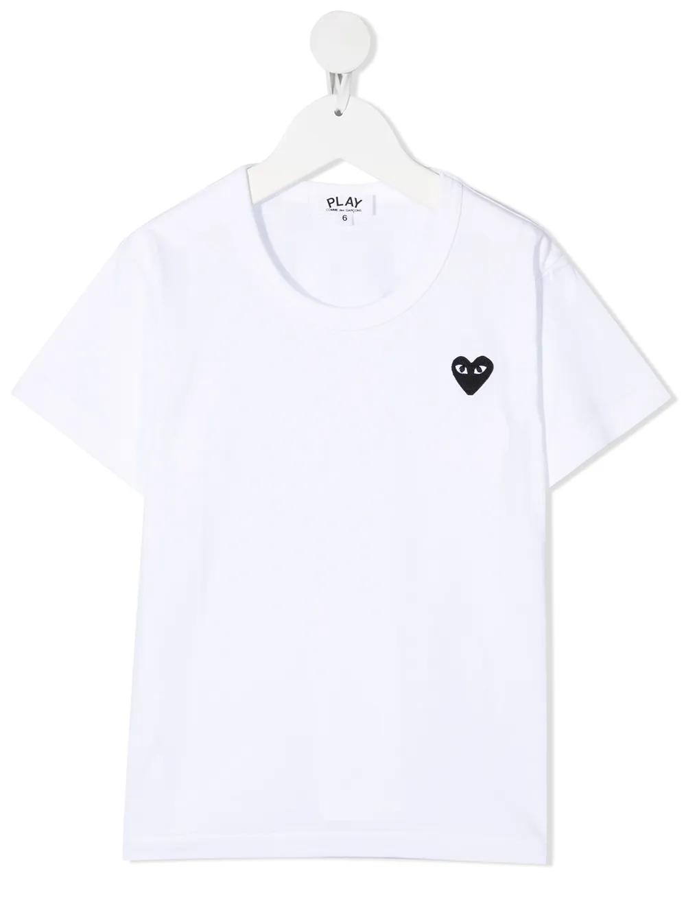 

Футболка с вышитым логотипом Comme Des Garçons Play Kids, белый