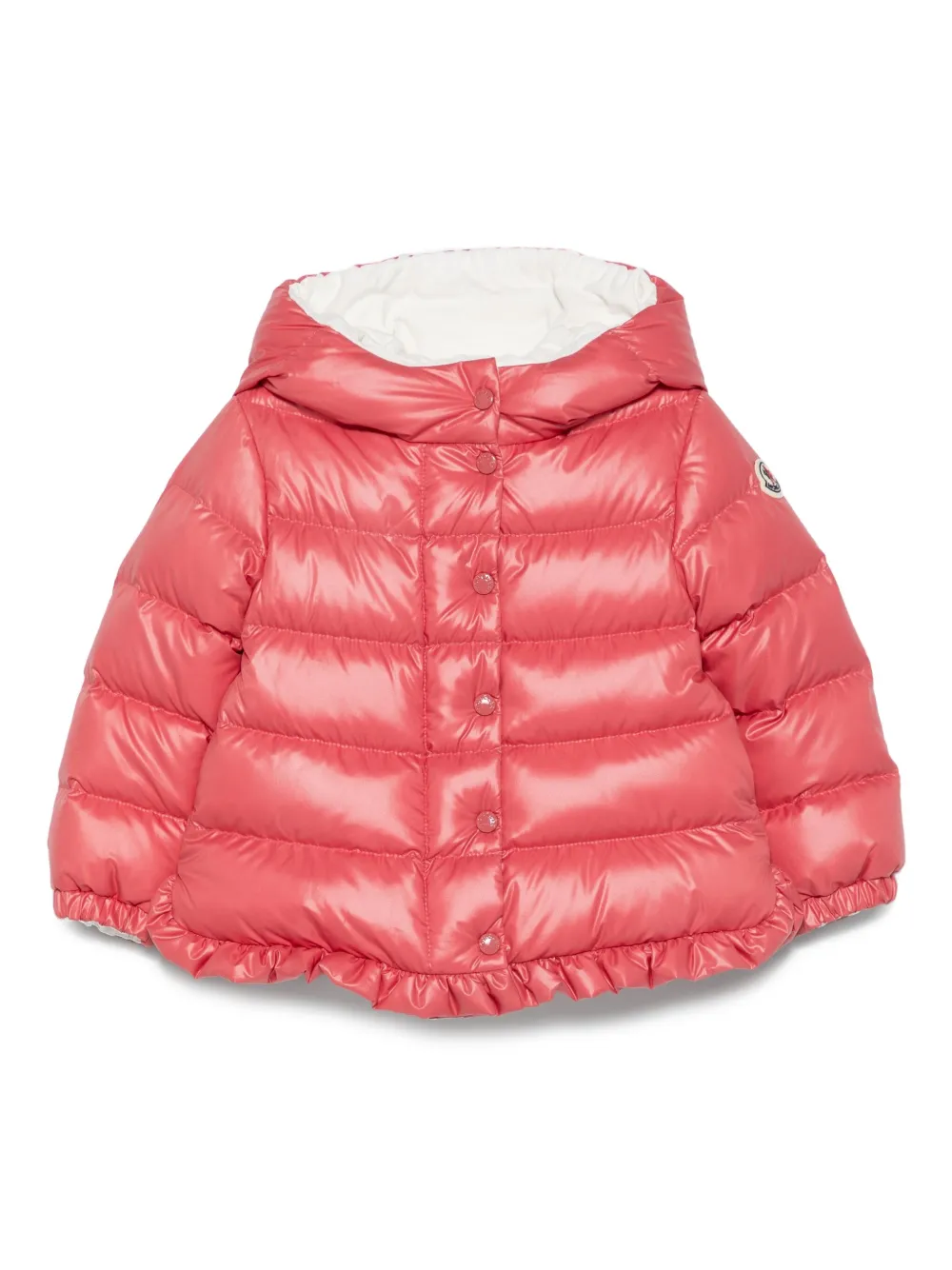 

Куртка Tazui с капюшоном и оборками Moncler Enfant, красный