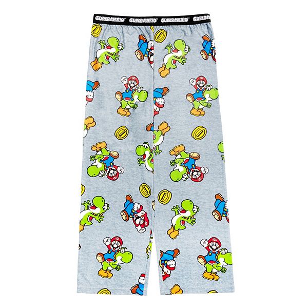 

Детские пижамные брюки mario "mario power up" для мальчиков 4-20 в размерах regular и husky Licensed Character