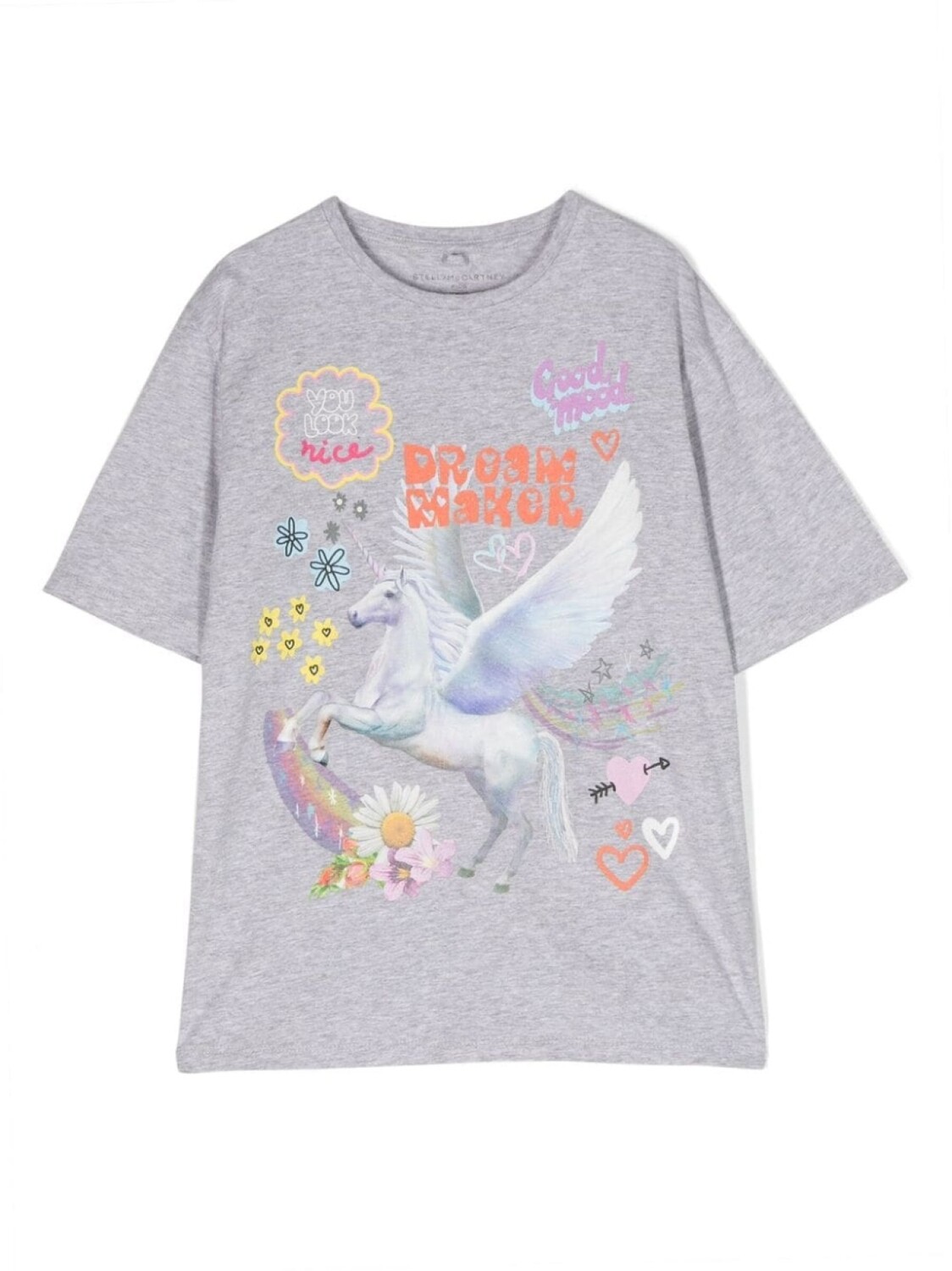 

Stella McCartney Kids футболка с графичным принтом, серый