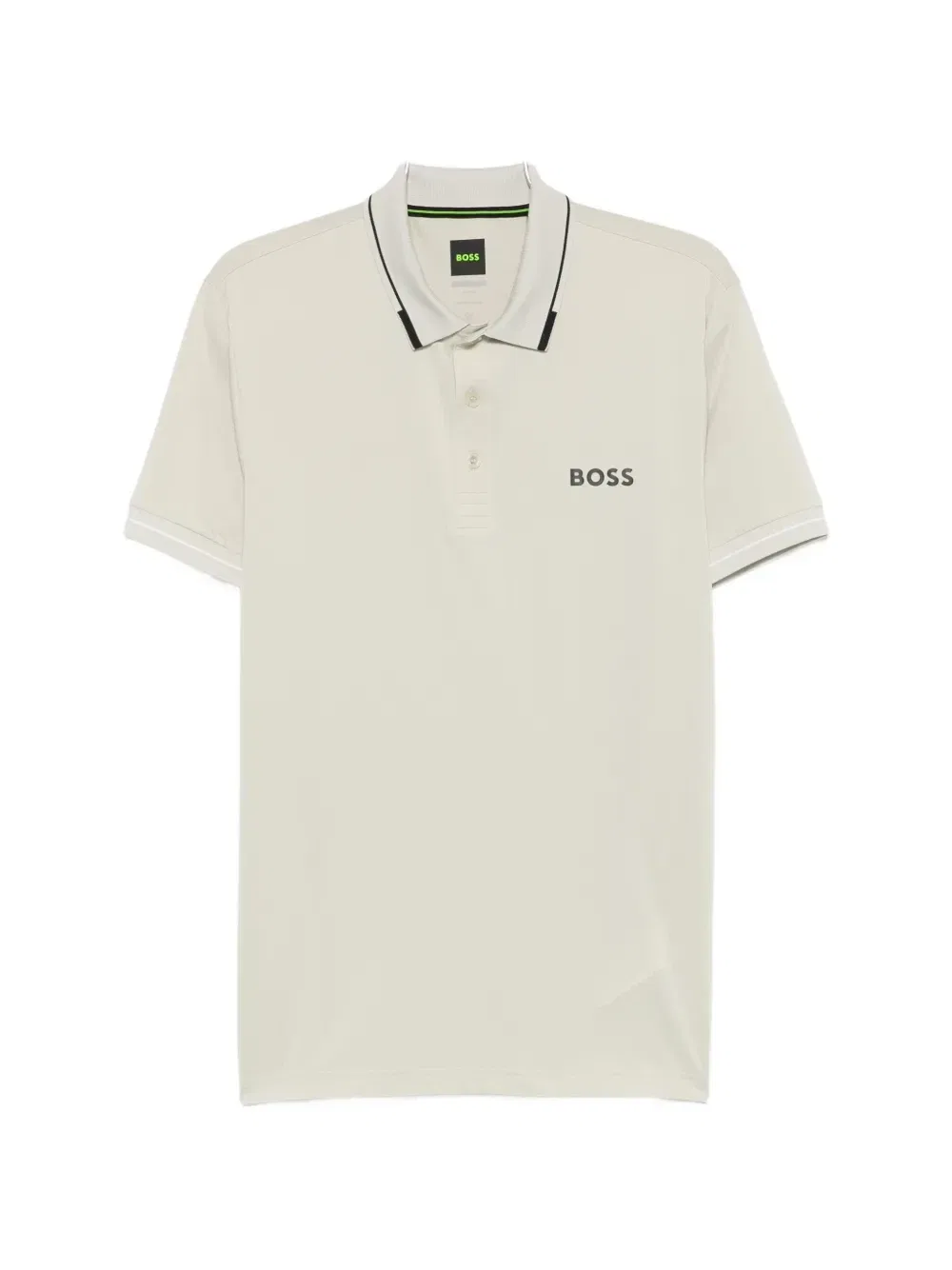 Футболка поло с логотипом BOSS, бежевый