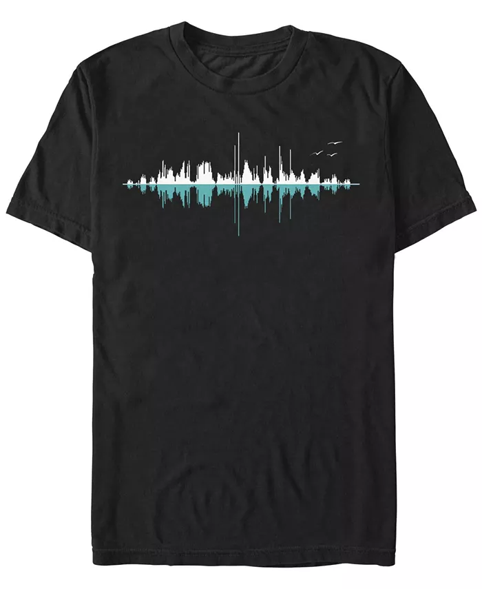 

Мужская футболка с коротким рукавом Music City Clear Graphic Design By Humans, черный