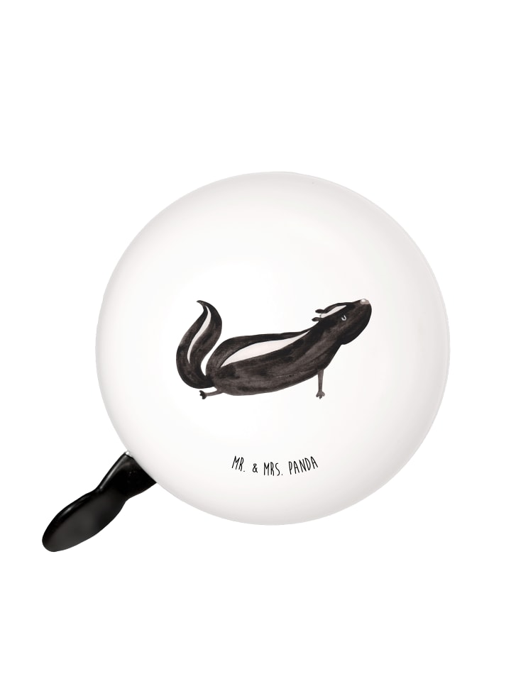 

Mr. & Mrs. Panda Велосипедный звонок, йога со скунсом без слов в белом цвете