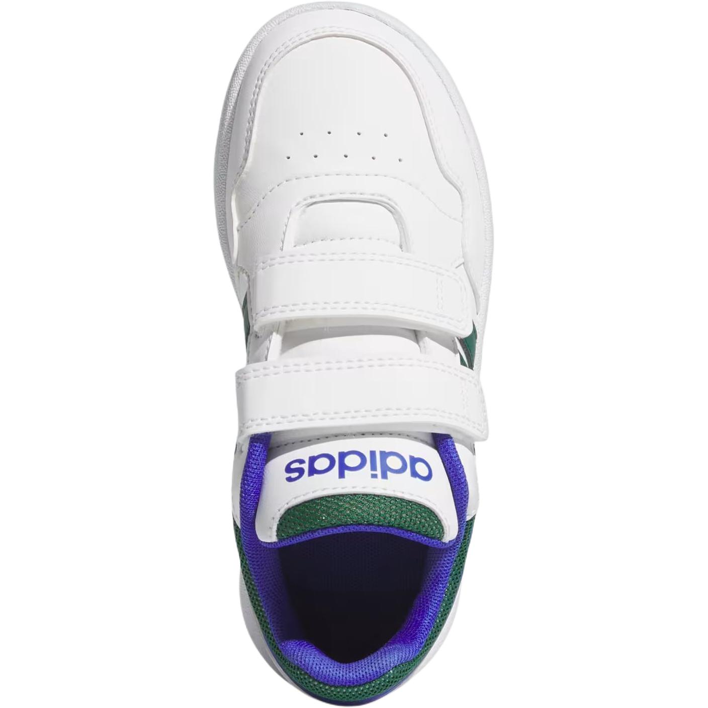Adidas Hoops lifestyle support низкие детские баскетбольные кроссовки white kids — фото 4