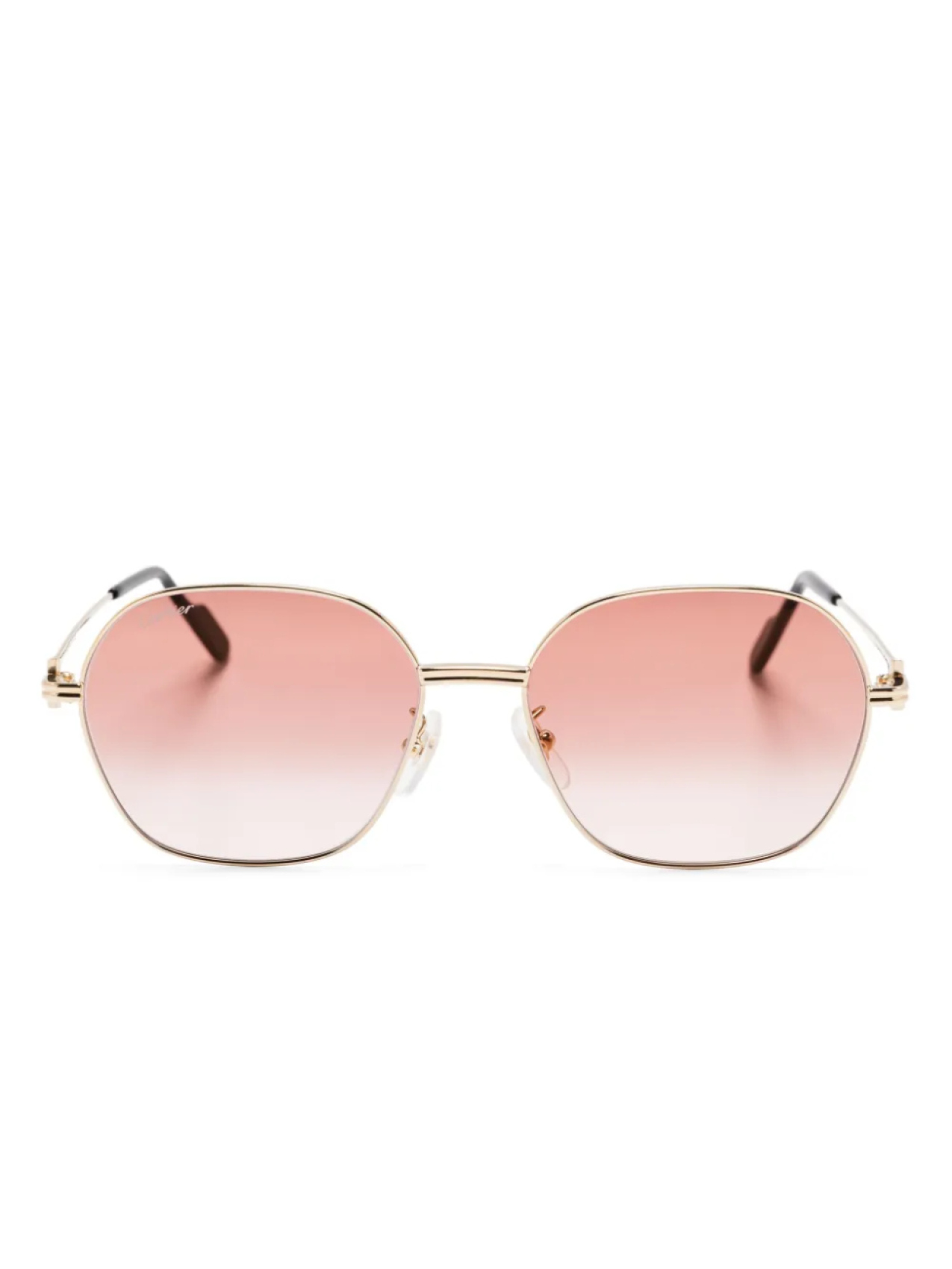 

Cartier Eyewear солнцезащитные очки в круглой оправе, золотой