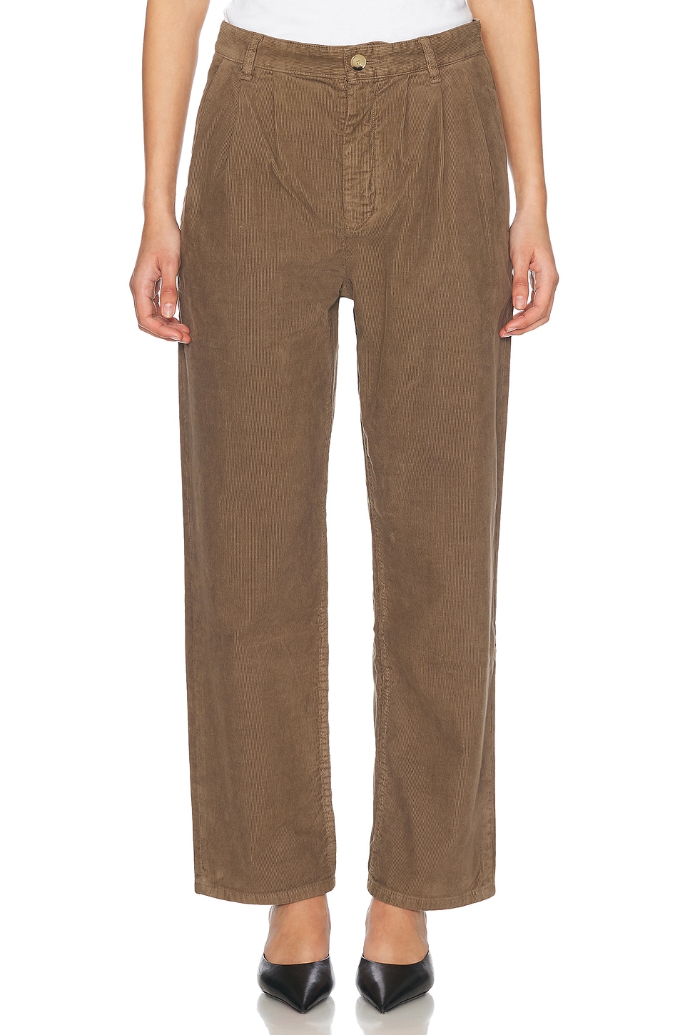 

Прямые брюки Saint Laurent, Paris Beige