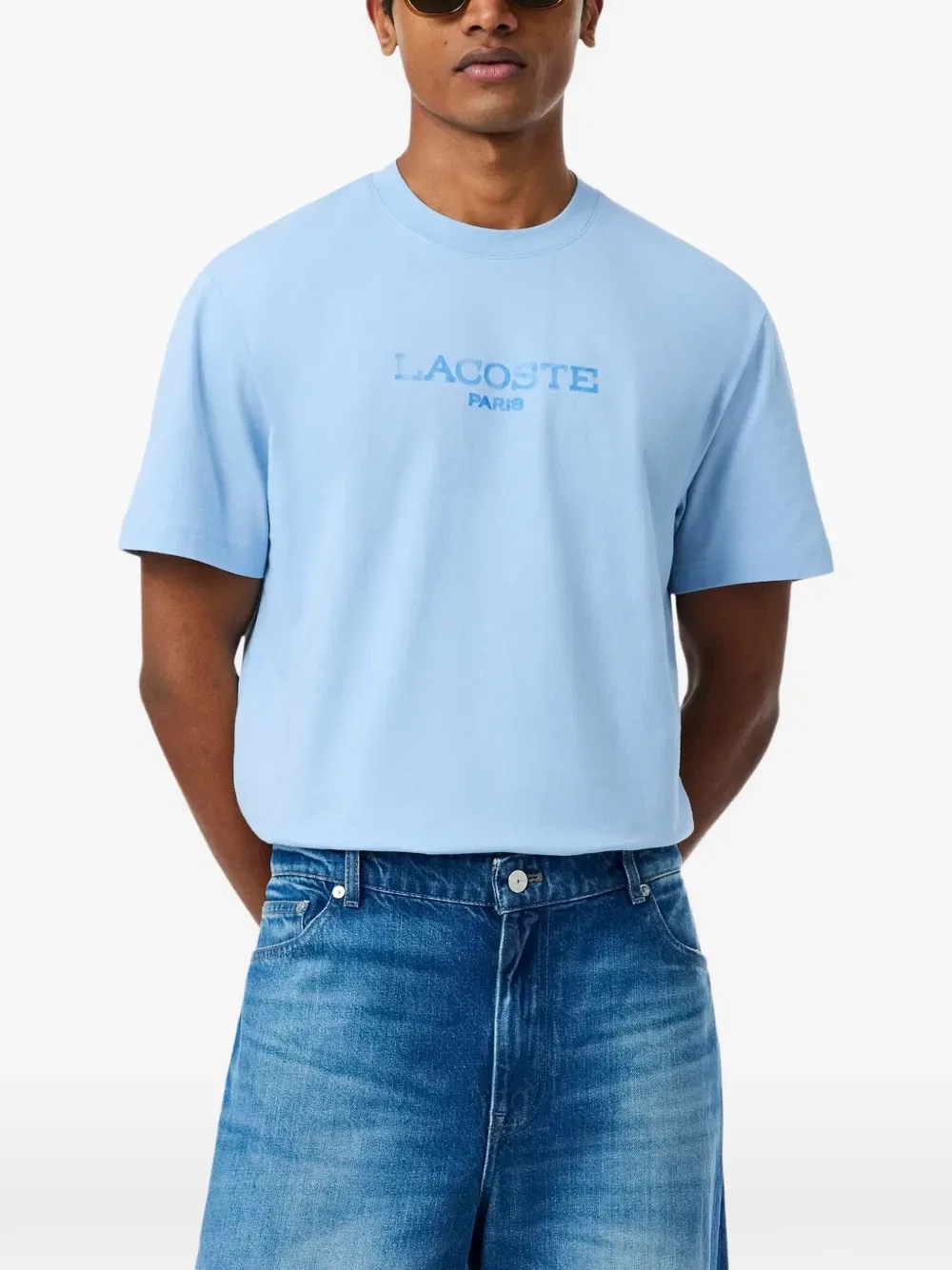 Футболка Lacoste с логотипом, светло-голубой — фото 2