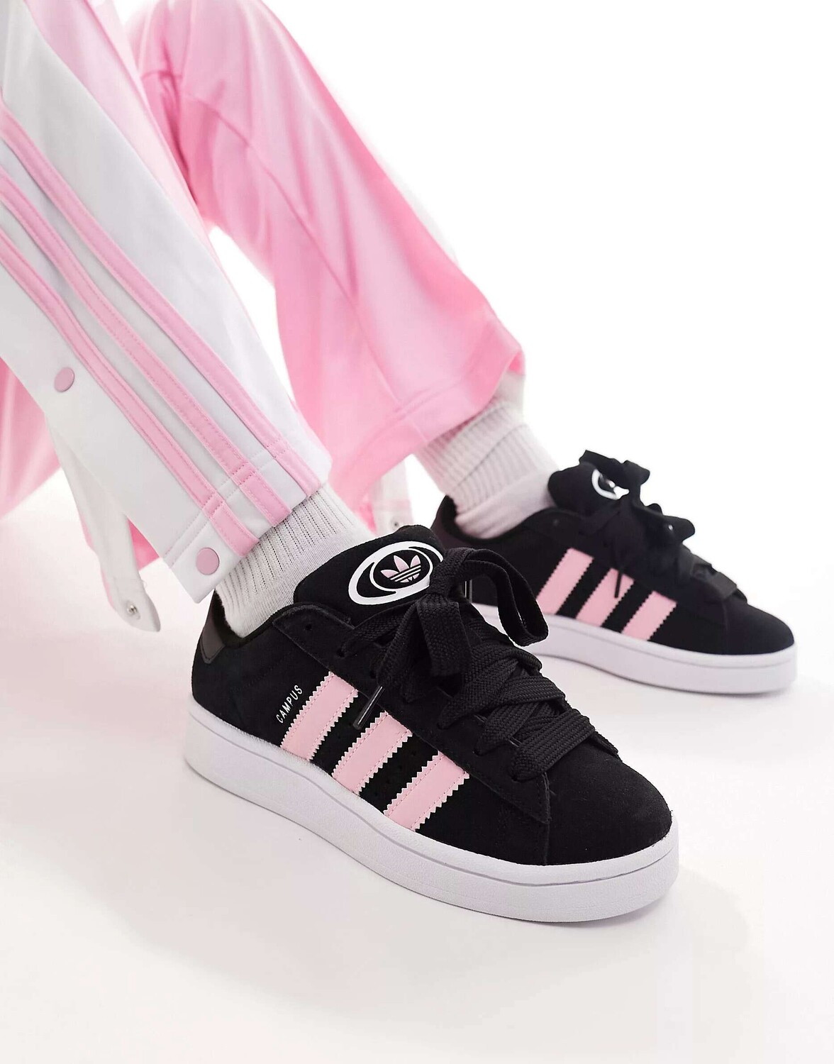Черно-розовые кроссовки adidas Originals Campus 00s