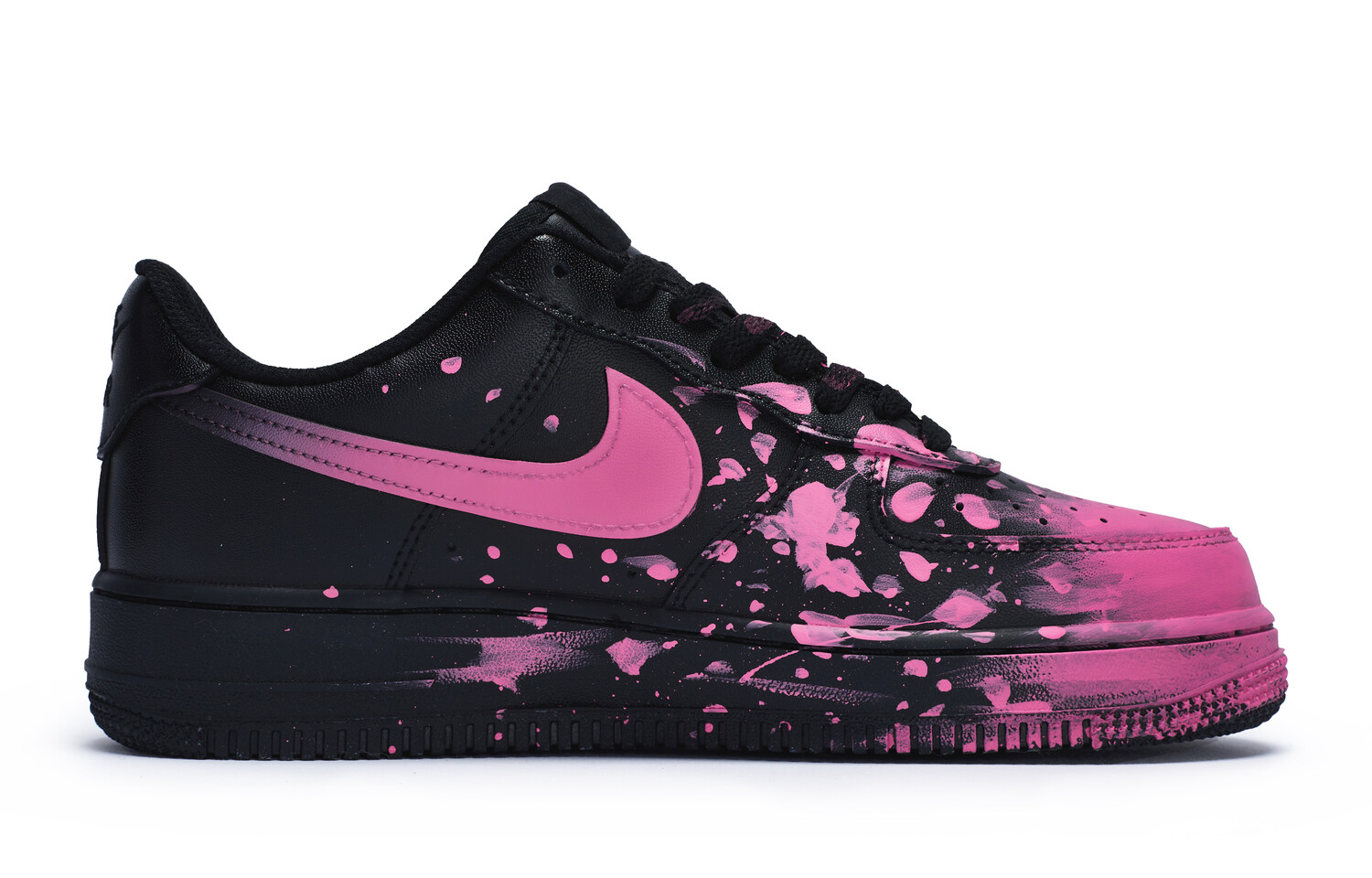 Кроссовки Nike Air Force 1 Skateboarding Shoes Unisex Low-top Black/powder, черный/розовый