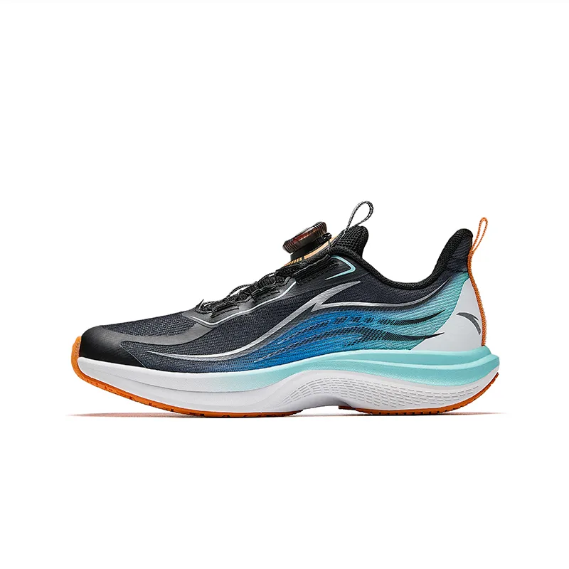 Hydrogen Run 2.0 Breathable Lightweight Cushioning Low top детские кроссовки для бега Antakids, черный/medium синий/светло-синий