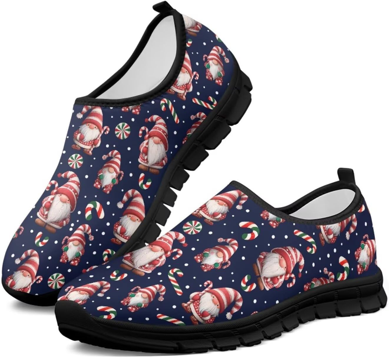 

Удобные женские слипоны для ходьбы Унисекс Взрослые модные повседневные кроссовки Fonplted, Christmas Dwarf