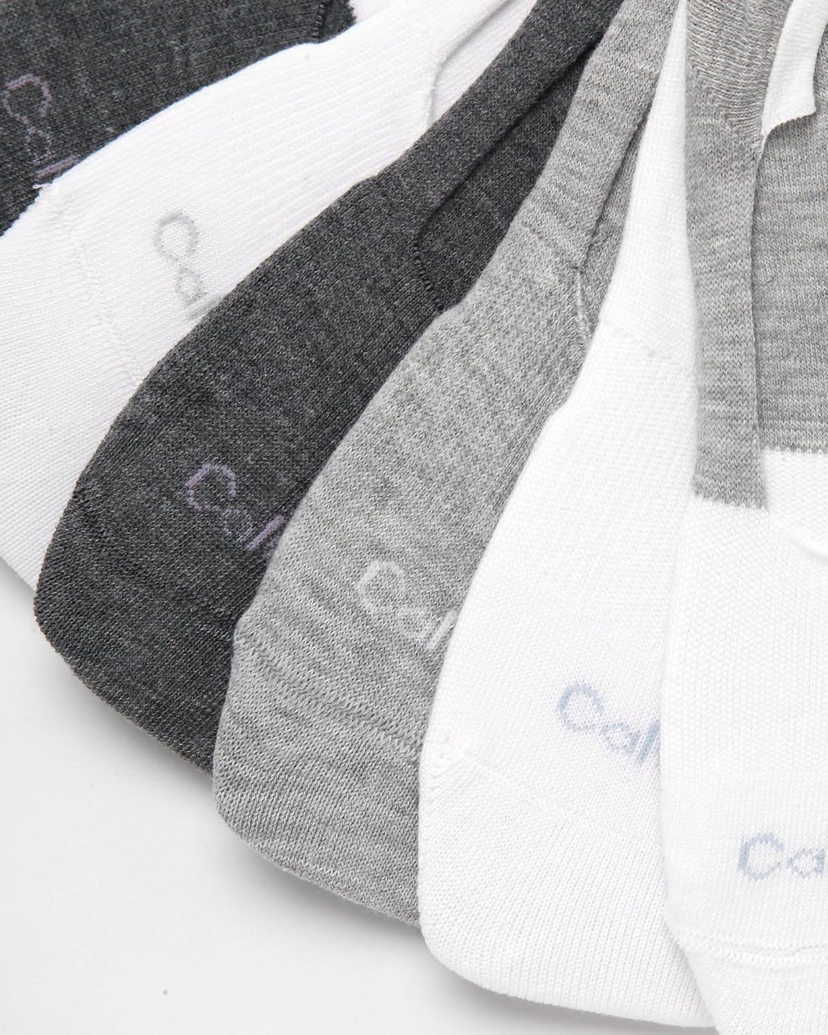 Женские носки Calvin Klein Liner Socks - 12 пар легких хлопковых носков-невидимок для женщин, White Grey Assorted — фото 3