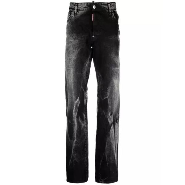 

Джинсы washed straight-leg denim jeans Dsquared2, черный