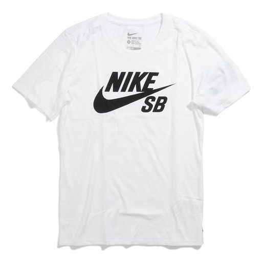 

Футболка Men's Nike SB Logo Printing Round Neck Short Sleeve T-Shirt 821947-100, белый