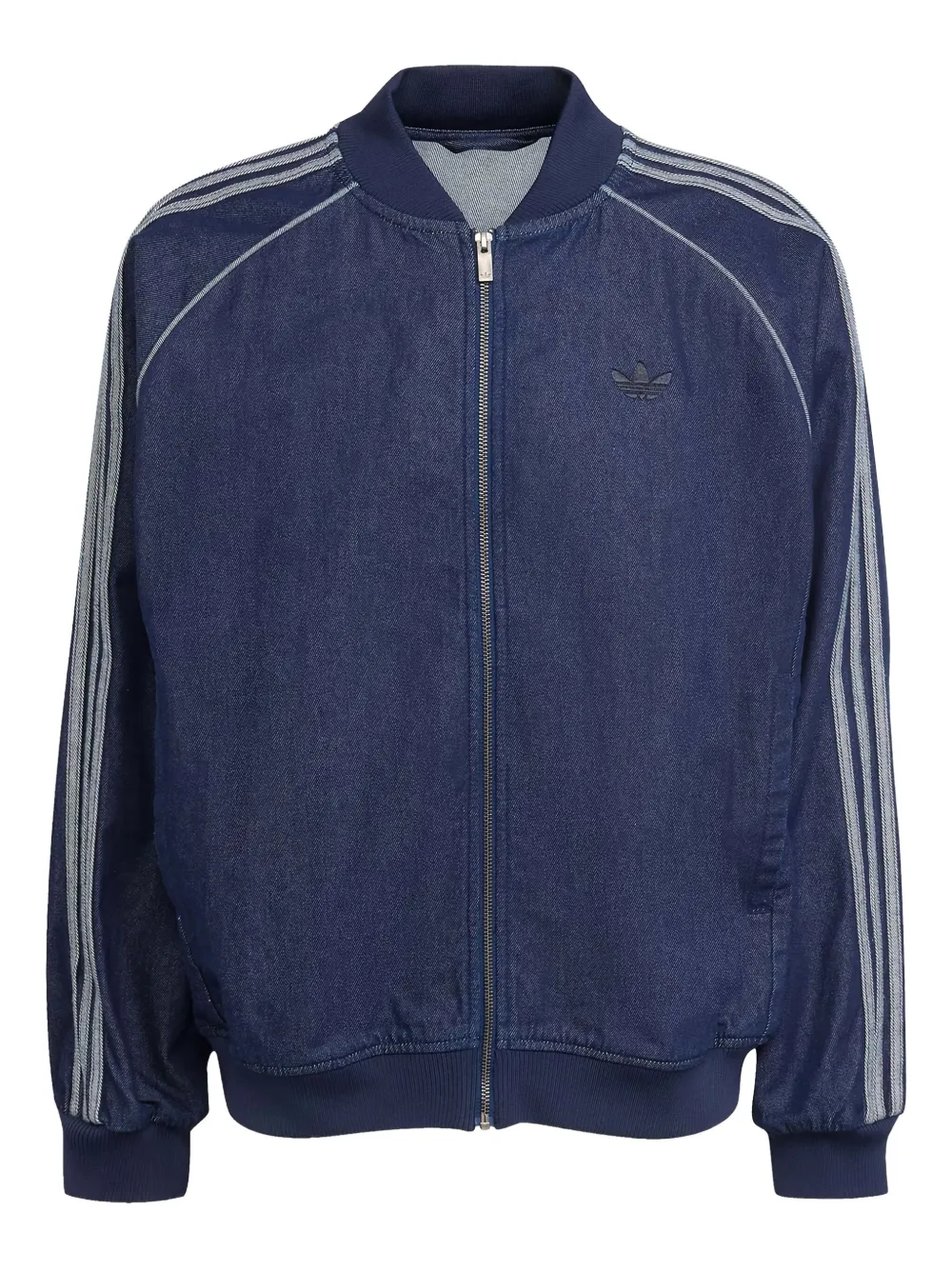 

Бомбер с полосками Adidas, синий