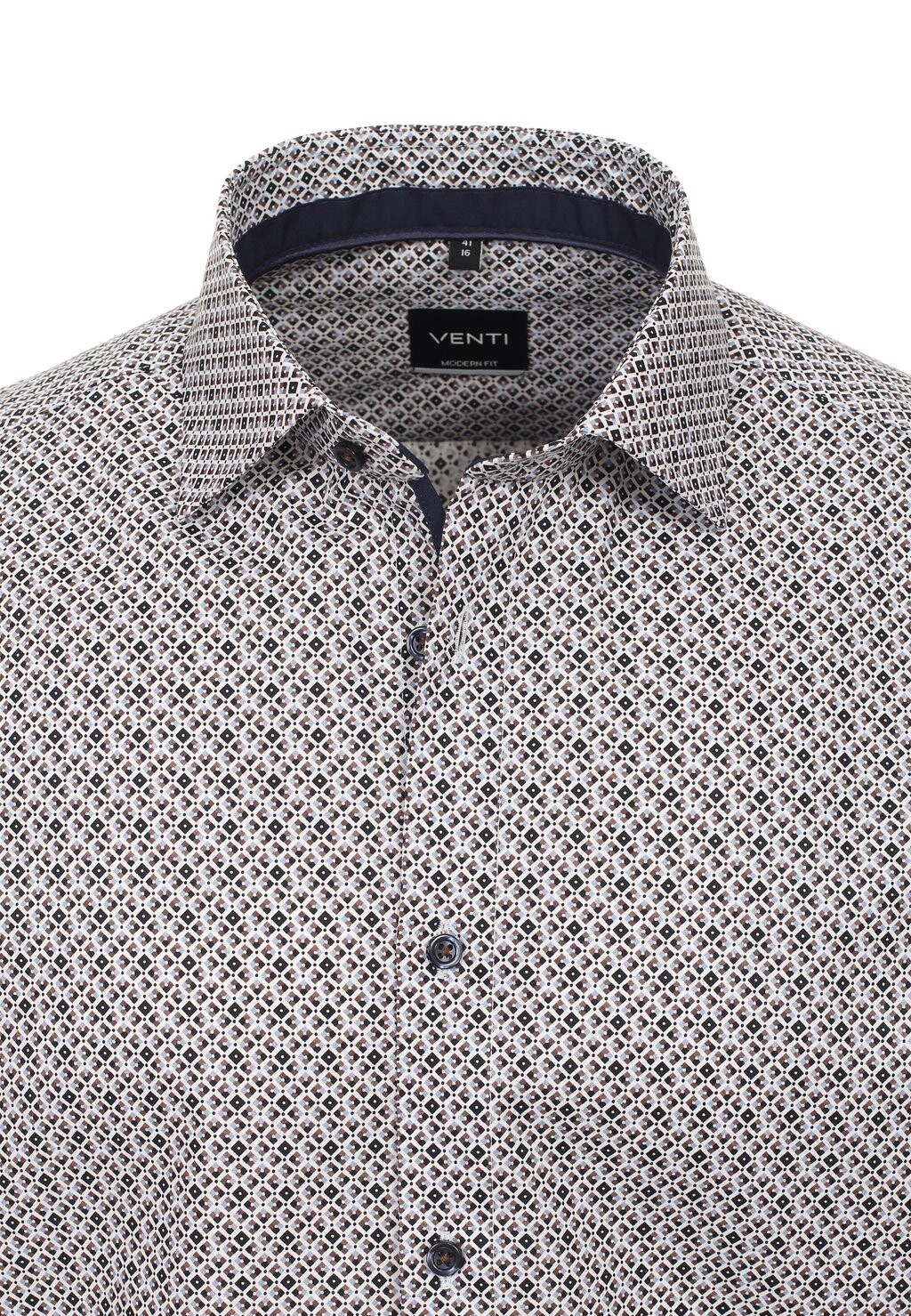 

Рубашка KURZARM PRINT MODERN FIT VENTI, коричневый