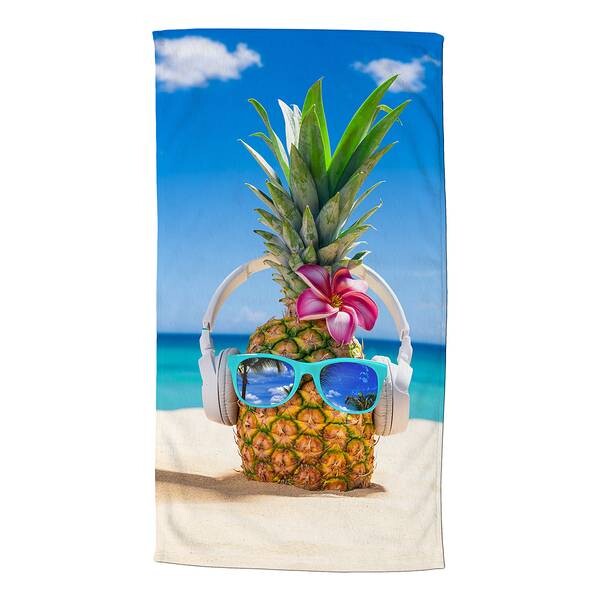 

Пляжное полотенце Good morning Pineapple, 100x180x1 см, синий