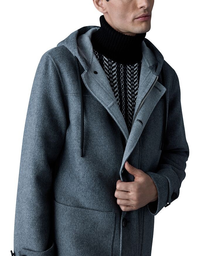

Длинное шерстяное пальто Mackage Joshua Double Face, серый