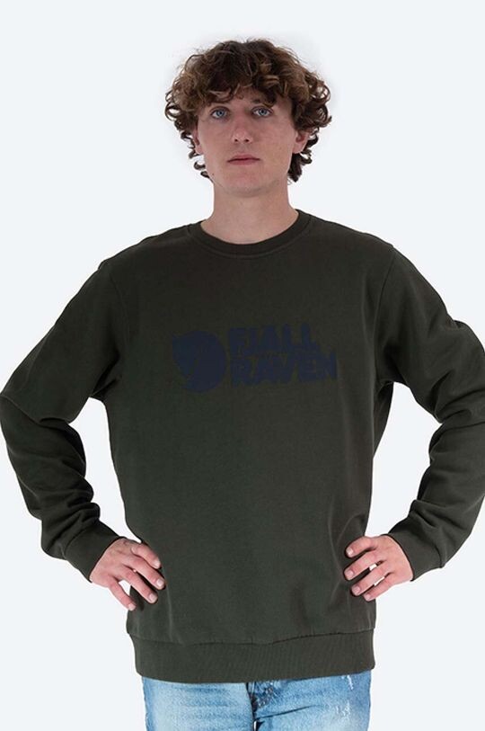 

Хлопковая толстовка Fjällräven Logo Sweater Fjallraven, зеленый