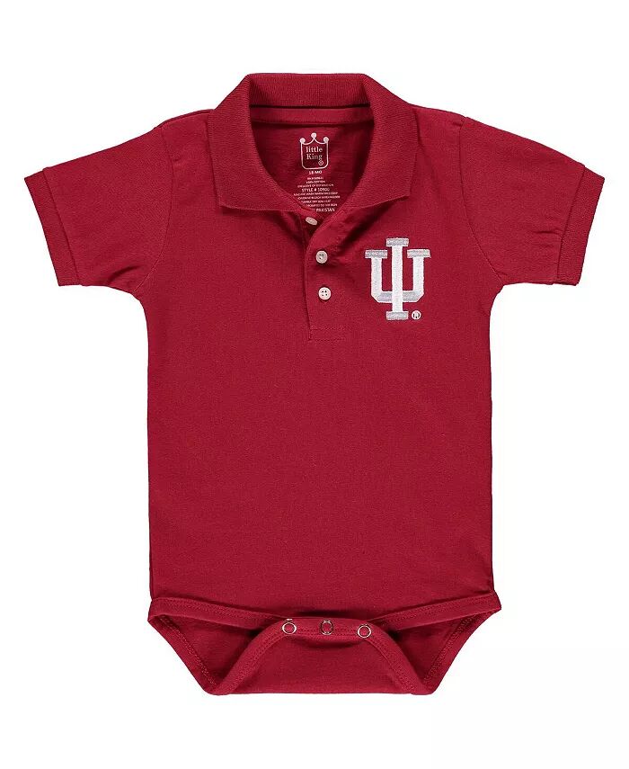 

Боди-поло Indiana Hoosiers для мальчиков и девочек в малиновом цвете Little King Apparel