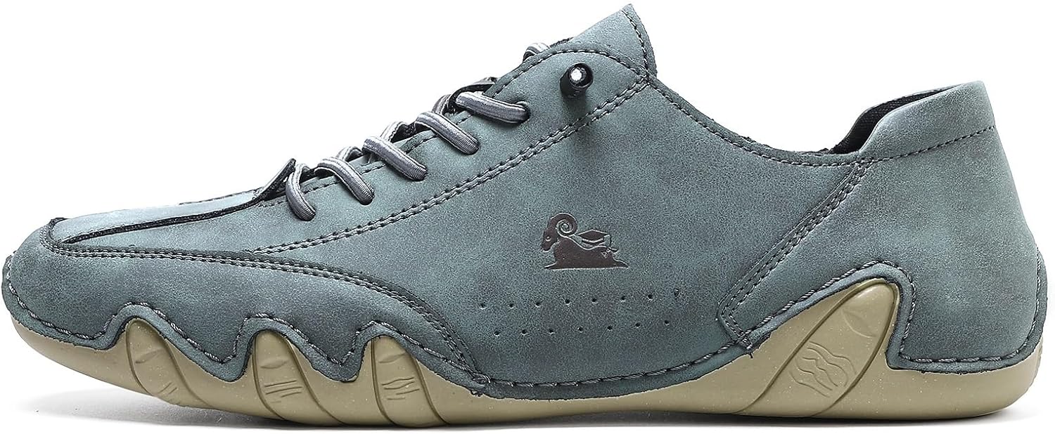 

Мужские повседневные кожаные кроссовки, обувь Chukka Slip On Не скользящие дышащие ботинки Туристическая обувь Dmgyck, серый