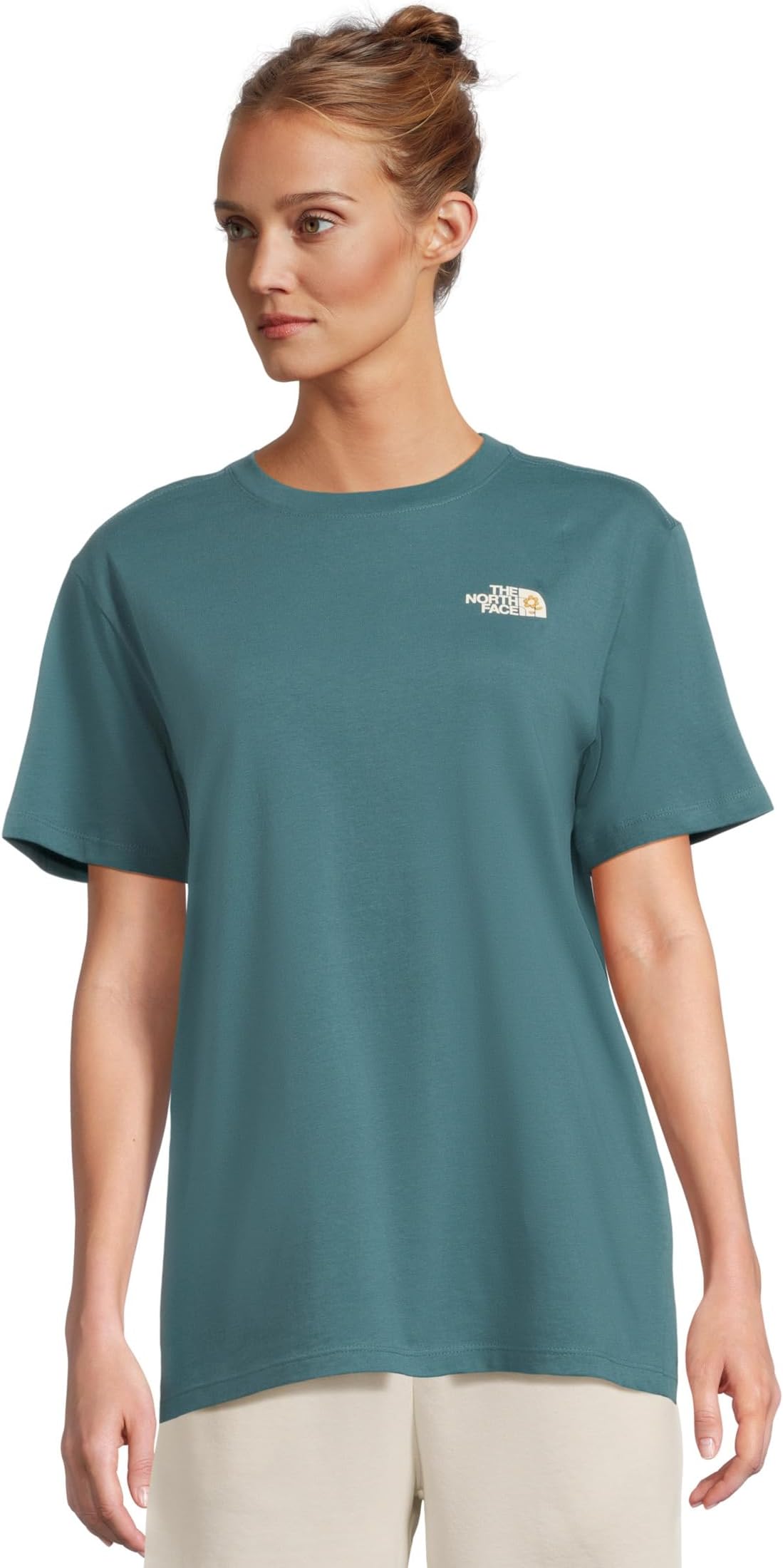 

Женская футболка с коротким рукавом Evolution Floral Cloud с графическим принтом The North Face, Space