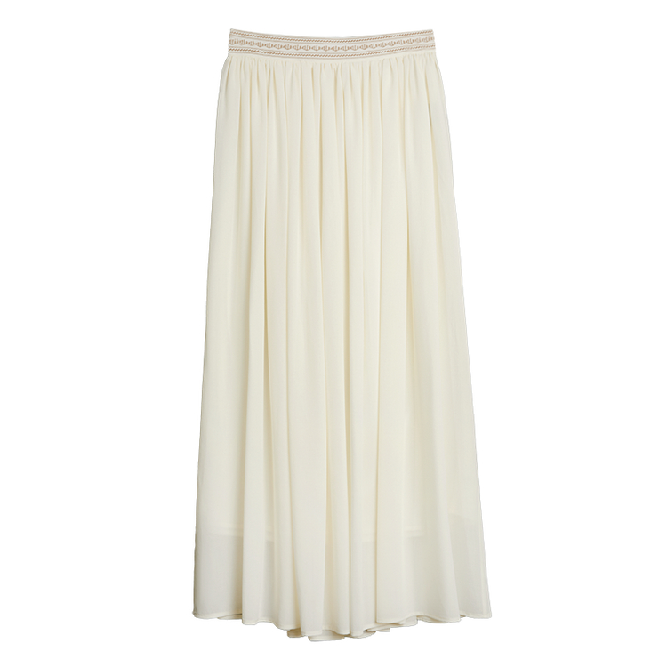 

ELLE Повседневная длинная юбка Women's Beige Yellow