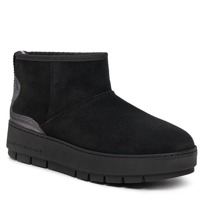 

Ботинки Tommy Hilfiger MetallicSuede Snowboot, черный