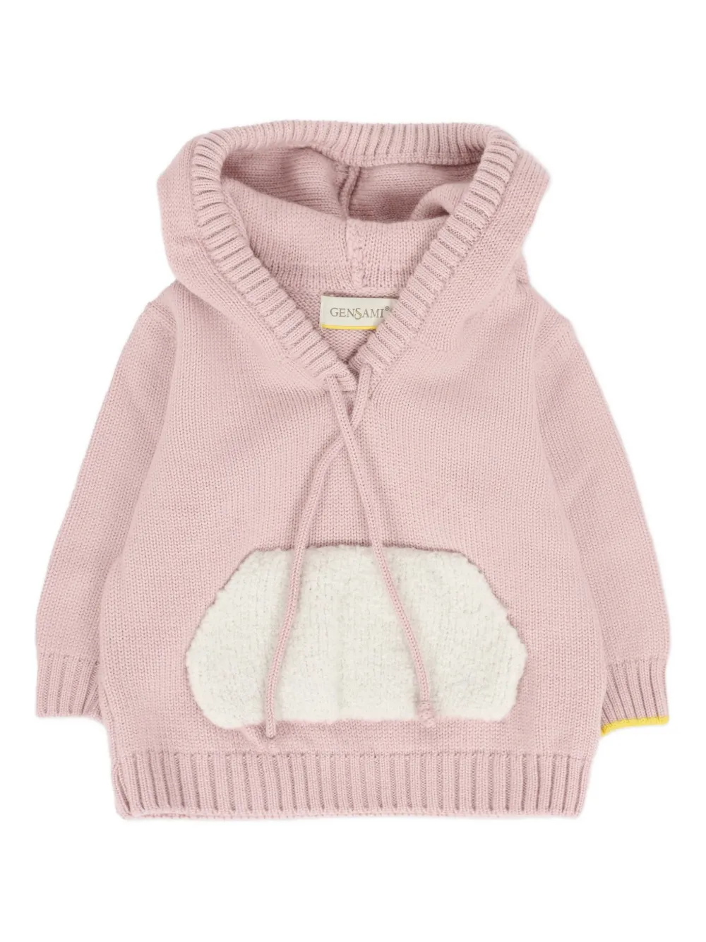 

Шерстяной свитер с капюшоном Gensami kids, розовый