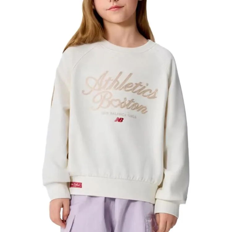 Детский свитшот Crew Neck Moderate New Balance, айвори белый