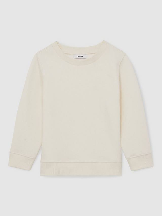 

Детская толстовка с круглым вырезом из хлопковой смеси Aspen Reiss, Off White