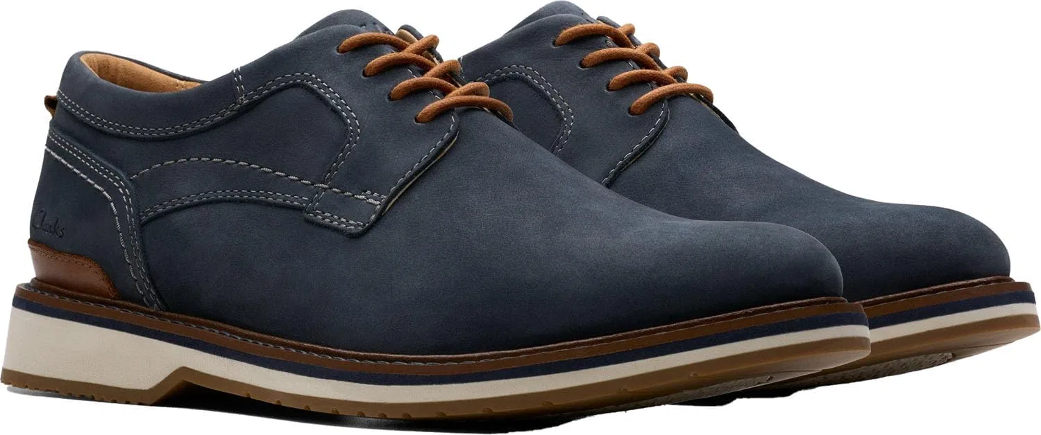 Мужские туфли-оксфорды Clarks Monahan Plain, 2-Navy Nubuck — фото 4
