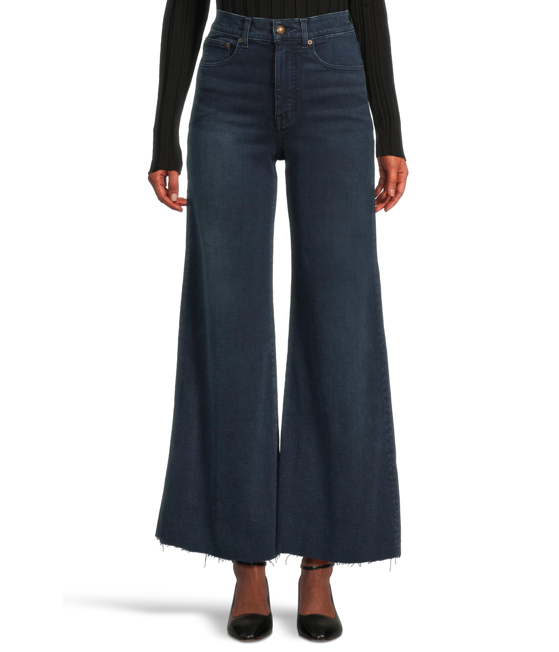 

Джинсы Madewell Flared Wide-Leg Crop Jean in Kingston Wash, цвет Kingston Wash
