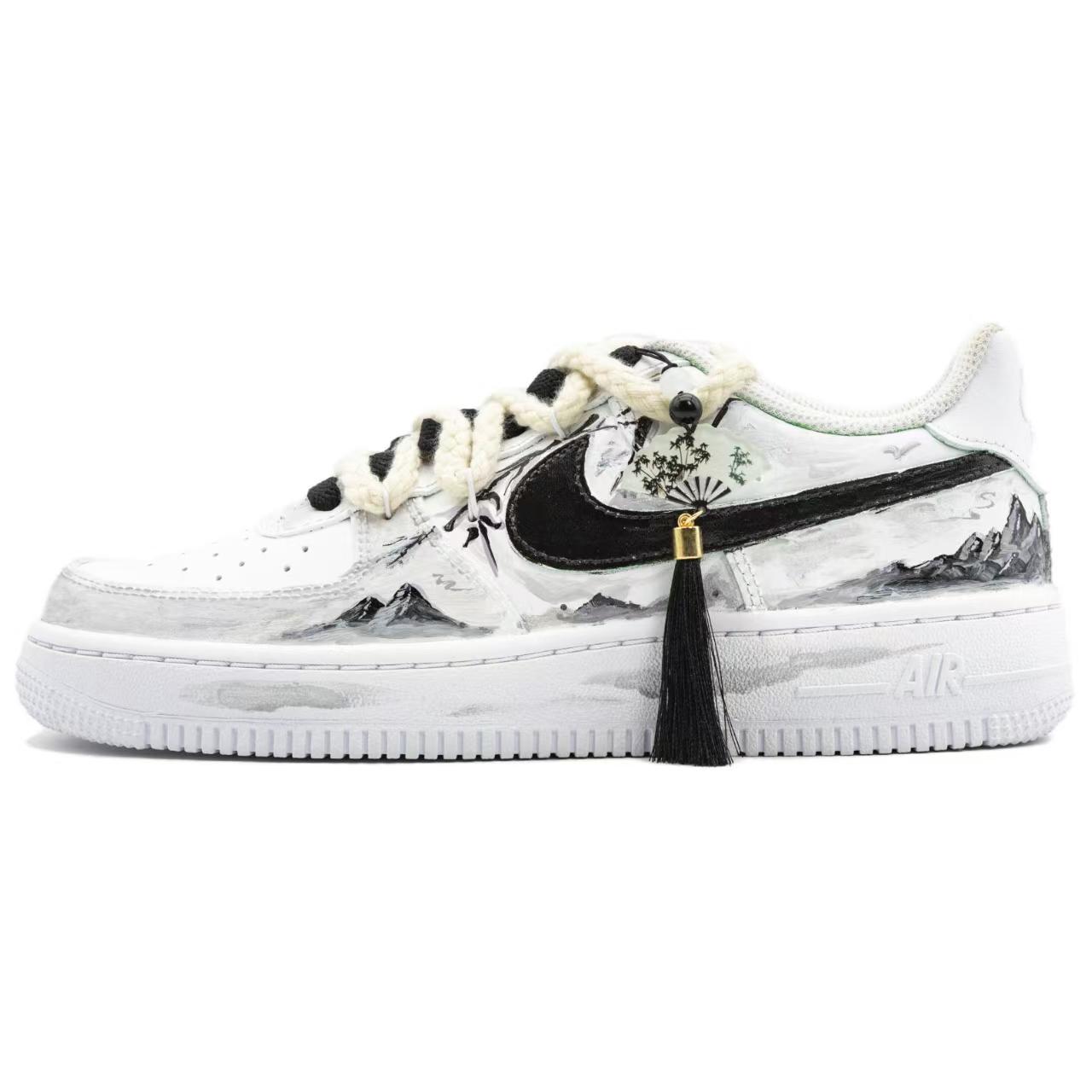 

Nike Кроссовки Air Force 1 с противоскользящим покрытием, износостойкие, низкие, мужские, для скейтбординга, черные, белые