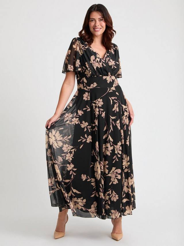 

Платье макси Isabelle Floral с рукавами-фонариками Scarlett & Jo, Vintage Black/Cream