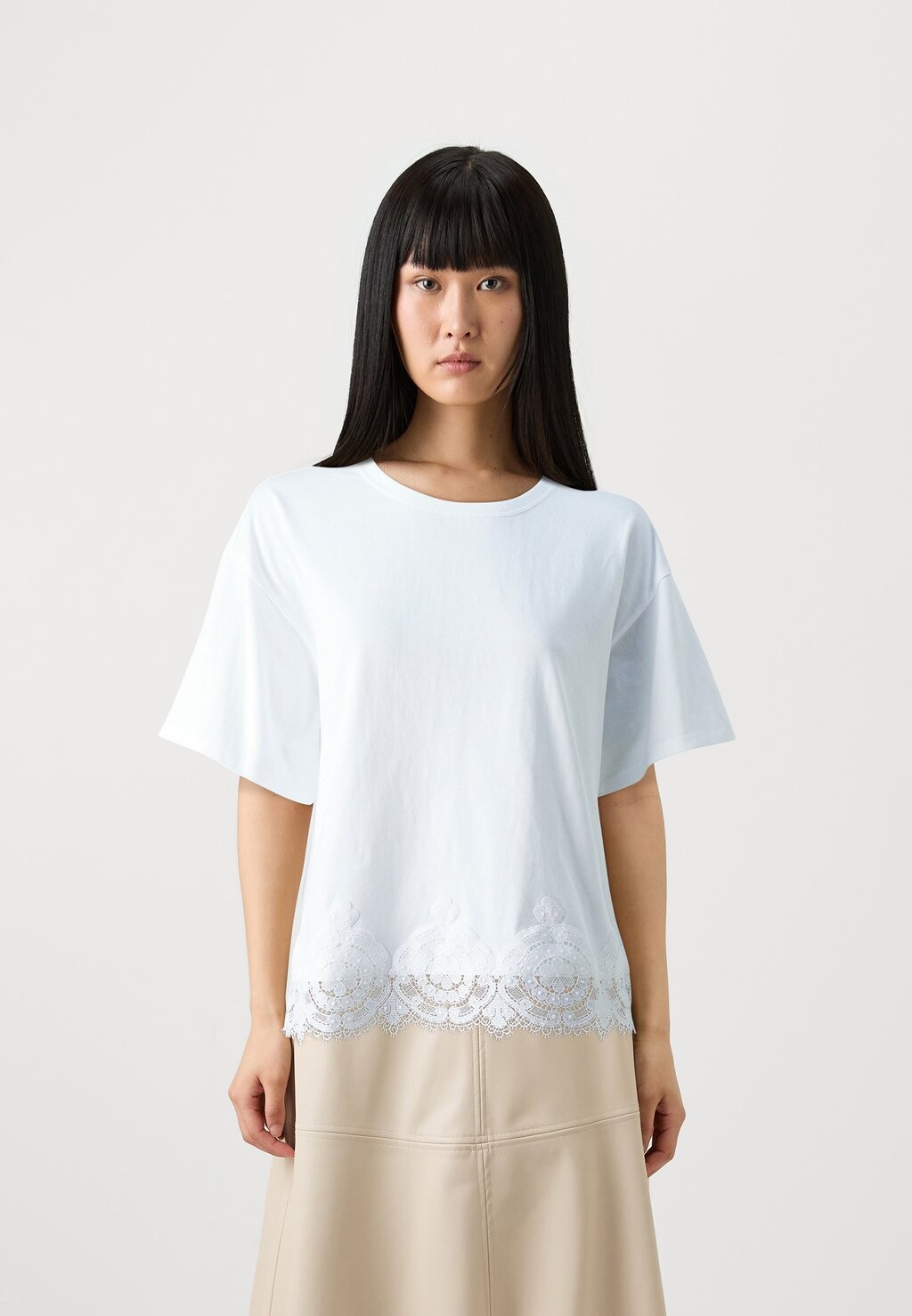 

Принт на футболке BLOUSE TWINSET, белый
