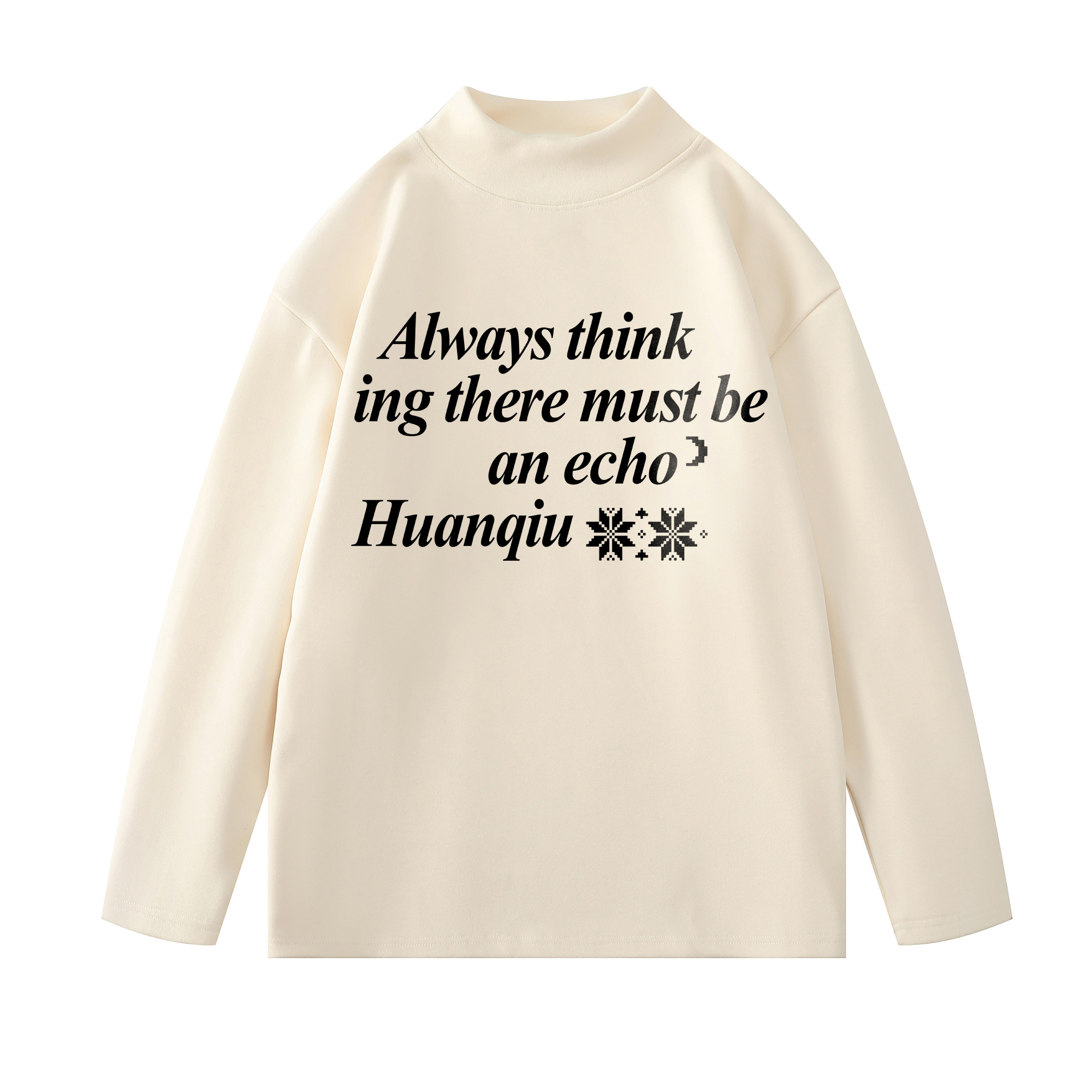 

Футболка Unisex Crew Neck утепленная с флисовой подкладкой прямой крой HUANQIU, оранжевый fleece-lined