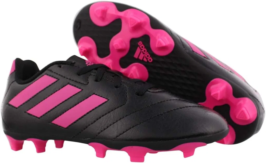 Футбольные бутсы Adidas Goletto Unisex для твердого грунта, черный/розовый — фото 4