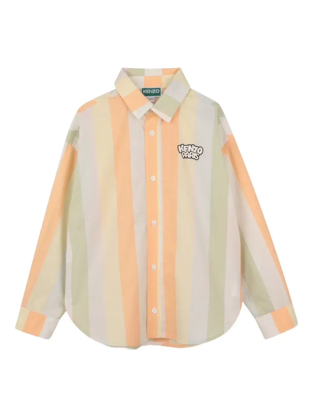 Рубашка в полоску Kenzo Kids, бежевый
