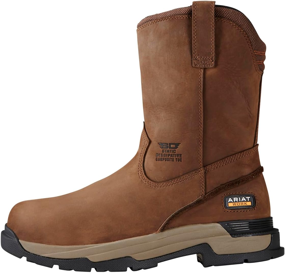 Мужские сапоги ARIAT Mastergrip с композитным носком и легким натягиванием, темно-коричневый — фото 2