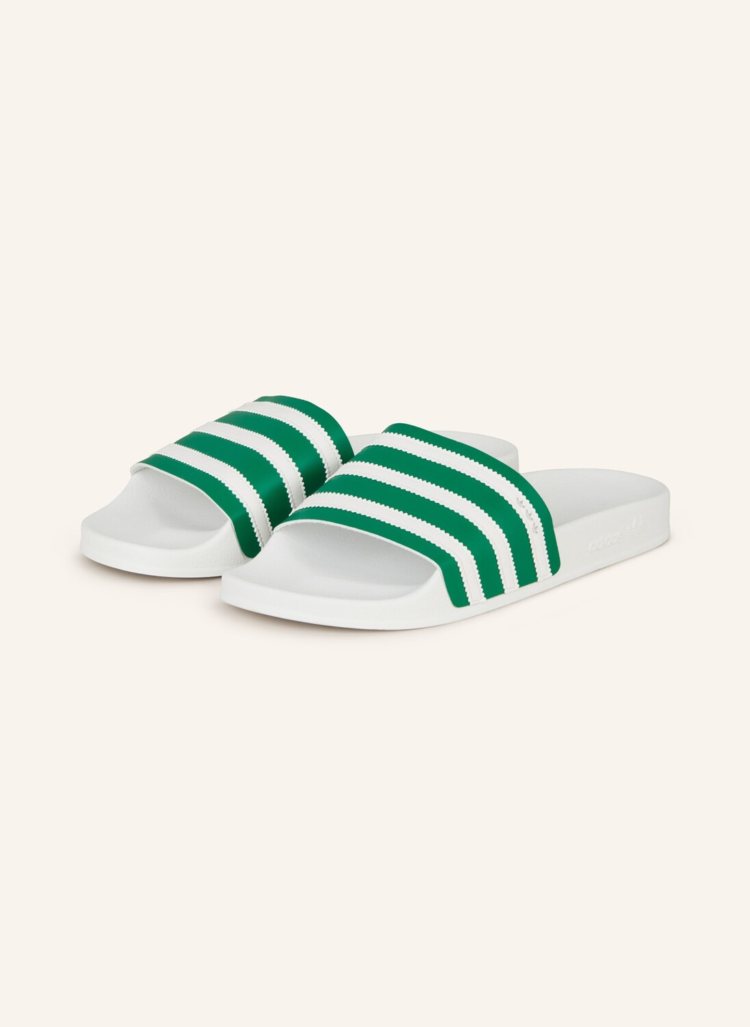 

Мюли adilette adidas Originals, белый/зеленый
